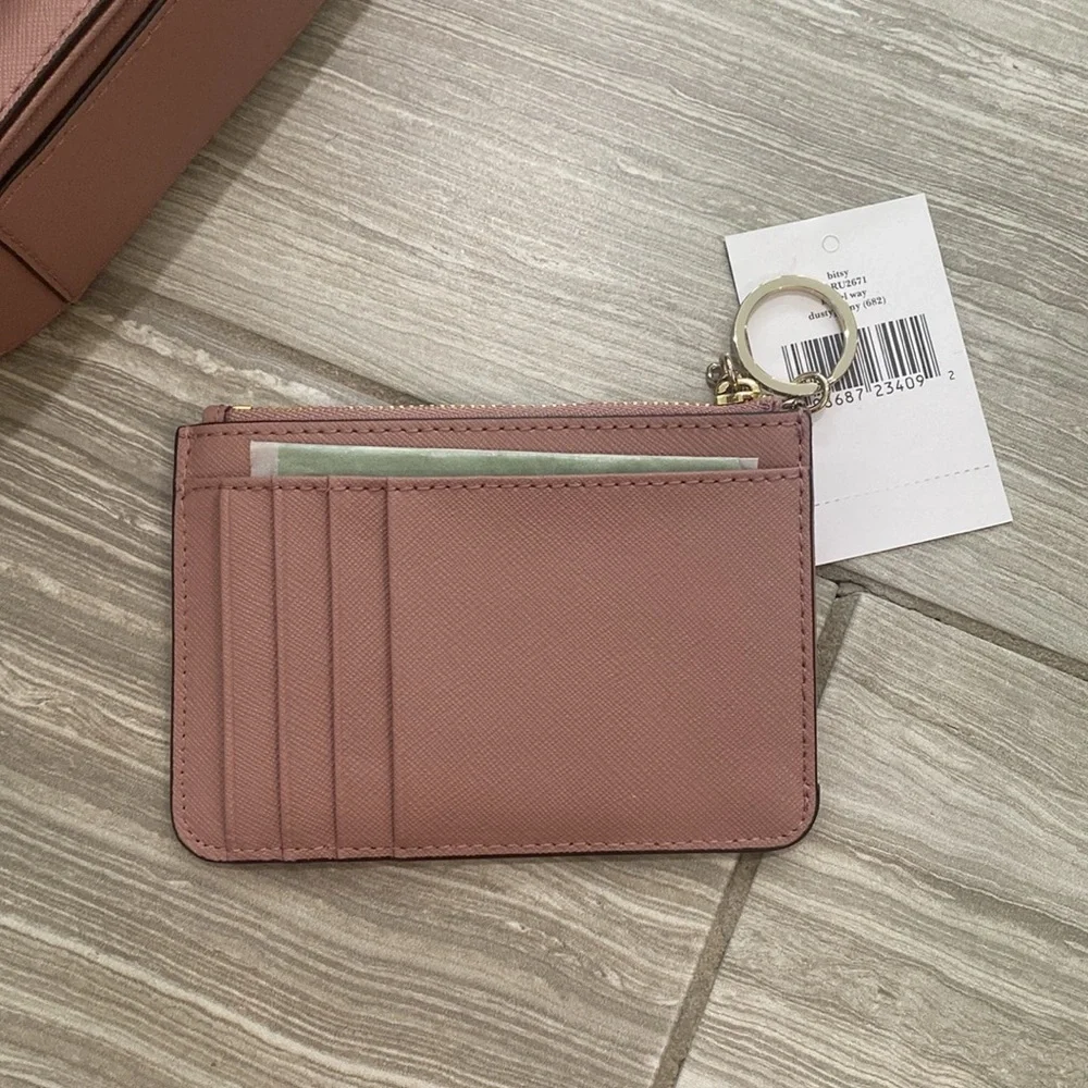 Kate Spade Laurel Way Large Carsen crossbody bag & Bitsy wallet Dusty Peony NWT - Picture 8 of 14